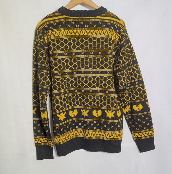 Live Nation Wu Tang Clan Sz M Yellow Black Men's Sweater Killer Bees - Picture 4 of 7